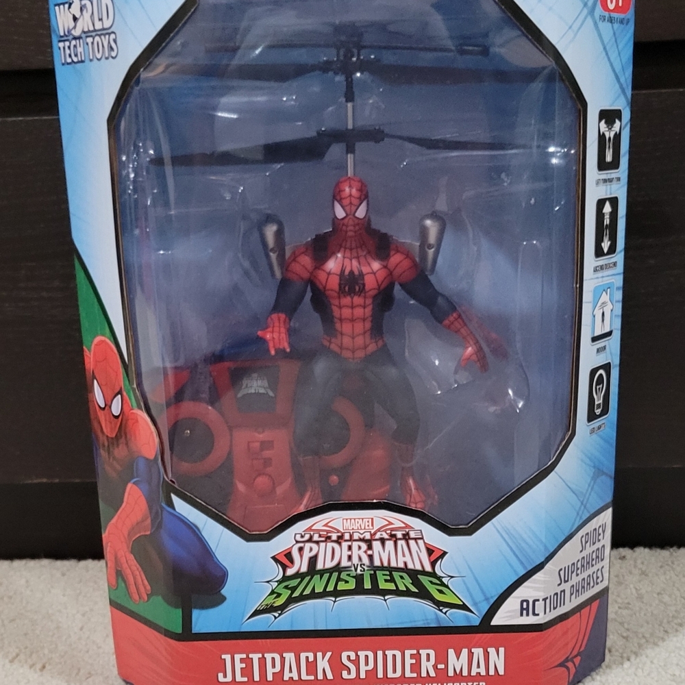 Marvel Ultimate Spider Man VS SINISTER 6 Jetpack Flying Figure Helicopter RC
